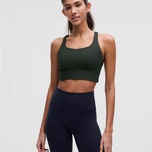 NWT lululemon Rainforest Green Energy Longline Bra